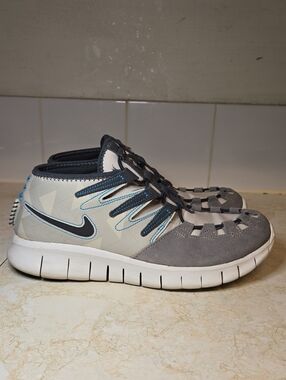 Nike N7 Free Forward Moc Slip On Shoes Gray, Cream And Blue